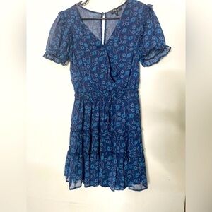 Trixxi Blue Patterned Mini Dress